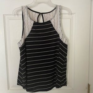 black and white tank